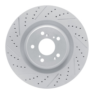 R1 21-26 Acura Tlx Front Left Drilled & Slotted Geo-Carbon Rotor