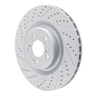 R1 21-26 Acura Tlx Front Left Drilled & Slotted Geo-Carbon Rotor