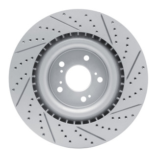 R1 21-26 Acura Tlx Front Left Drilled & Slotted Geo-Carbon Rotor
