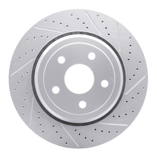 R1 12-25 Dodge Durango Rear Right Drilled & Slotted Geo-Carbon Rotor