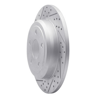 R1 11-22 Dodge Durango Rear Left Drilled & Slotted Geo-Carbon Rotor