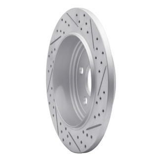 R1 11-22 Dodge Durango Rear Left Drilled & Slotted Geo-Carbon Rotor