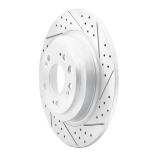 R1 09-14 Acura Tl Rear Right Drilled & Slotted Geo-Carbon Rotor