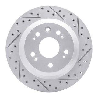R1 05-12 Acura Rl Rear Right Drilled & Slotted Geo-Carbon Rotor