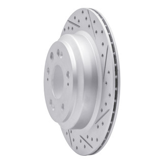 R1 05-12 Acura Rl Rear Right Drilled & Slotted Geo-Carbon Rotor