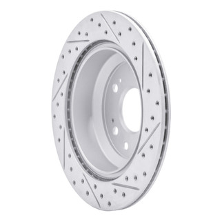 R1 05-12 Acura Rl Rear Left Drilled & Slotted Geo-Carbon Rotor