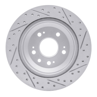R1 05-12 Acura Rl Rear Left Drilled & Slotted Geo-Carbon Rotor