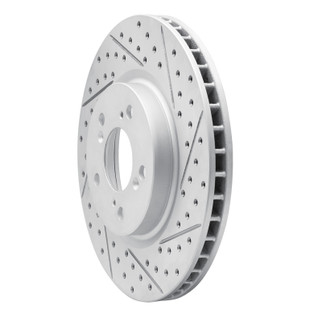 R1 05-12 Acura Rl Front Right Drilled & Slotted Geo-Carbon Rotor