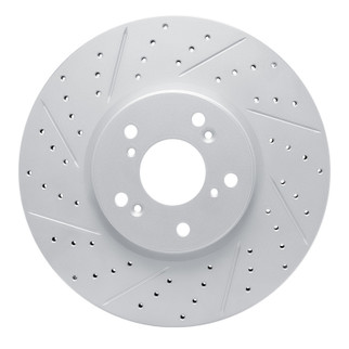 R1 04-08 Acura Tl Front Left Drilled & Slotted Geo-Carbon Rotor
