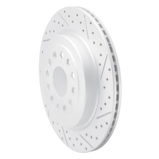 R1 19-25 Ram 1500 Rear Right Drilled & Slotted Geo-Carbon Rotor