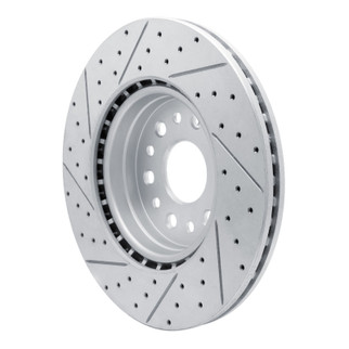 R1 19-25 Ram 1500 Front Right Drilled & Slotted Geo-Carbon Rotor