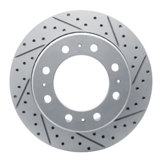 R1 09-25 Dodge Ram 3500 Rear Right Drilled & Slotted Geo-Carbon Rotor