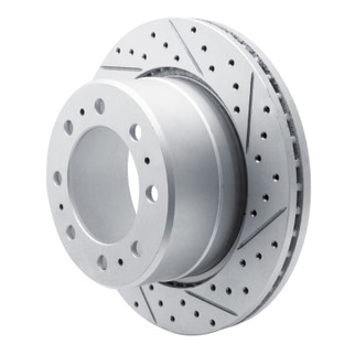 R1 09-25 Dodge Ram 3500 Rear Right Drilled & Slotted Geo-Carbon Rotor