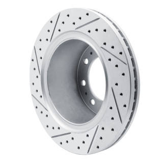 R1 09-25 Dodge Ram 3500 Rear Right Drilled & Slotted Geo-Carbon Rotor