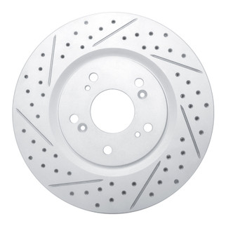 R1 97-05 Acura Nsx Rear Left Drilled & Slotted Geo-Carbon Rotor