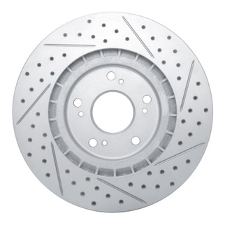 R1 97-05 Acura Nsx Rear Left Drilled & Slotted Geo-Carbon Rotor