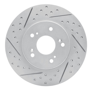 R1 91-96 Acura Nsx Rear Left Drilled & Slotted Geo-Carbon Rotor