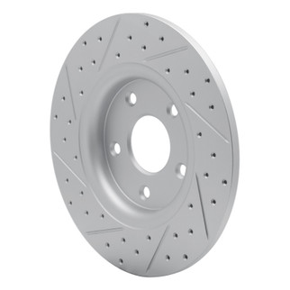 R1 12-20 Chrysler Town & Country Rear Right Drilled & Slotted Geo-Carbon Rotor