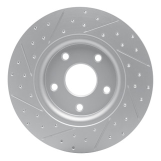R1 12-20 Chrysler Town & Country Rear Right Drilled & Slotted Geo-Carbon Rotor
