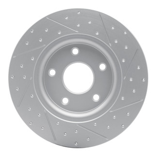 R1 12-20 Chrysler Town & Country Rear Left Drilled & Slotted Geo-Carbon Rotor