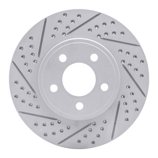 R1 03-11 Ford Crown Victoria Front Left Drilled & Slotted Geo-Carbon Rotor