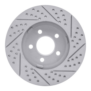 R1 03-11 Ford Crown Victoria Front Left Drilled & Slotted Geo-Carbon Rotor