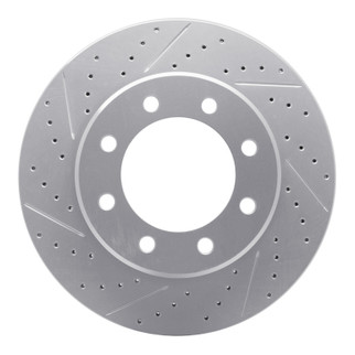 R1 09-25 Dodge Ram 3500 Front Left Drilled & Slotted Geo-Carbon Rotor