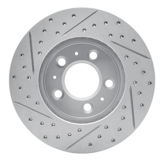 R1 95-97 Ford Crown Victoria Front Right Drilled & Slotted Geo-Carbon Rotor