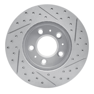 R1 95-97 Ford Crown Victoria Front Left Drilled & Slotted Geo-Carbon Rotor