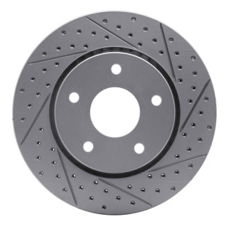 R1 08-16 Chrysler Town & Country Front Right Drilled & Slotted Geo-Carbon Rotor