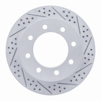 R1 03-08 Dodge Ram 1500 Pickup Rear Right Drilled & Slotted Geo-Carbon Rotor