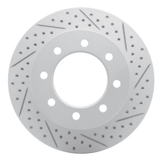 R1 03-08 Dodge Ram 3500 Front Right Drilled & Slotted Geo-Carbon Rotor