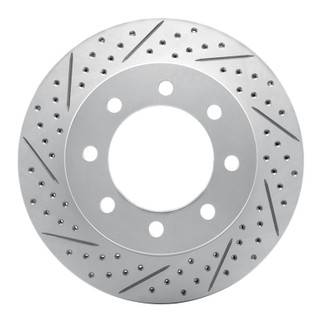 R1 03-08 Dodge Ram 1500 Pickup Front Left Drilled & Slotted Geo-Carbon Rotor