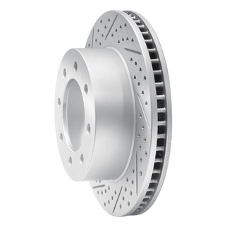 R1 03-08 Dodge Ram 1500 Pickup Front Left Drilled & Slotted Geo-Carbon Rotor