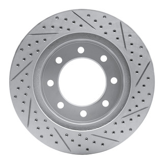 R1 03-08 Dodge Ram 1500 Pickup Front Left Drilled & Slotted Geo-Carbon Rotor