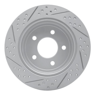 R1 97-07 Chrysler Town & Country Rear Right Drilled & Slotted Geo-Carbon Rotor