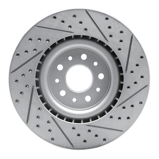R1 15-22 Ram Promaster City Front Left Drilled & Slotted Geo-Carbon Rotor