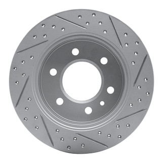 R1 06-18 Dodge Sprinter 2500 Rear Left Drilled & Slotted Geo-Carbon Rotor