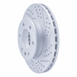 R1 06-25 American Coach Patriot Front Right Drilled & Slotted Geo-Carbon Rotor