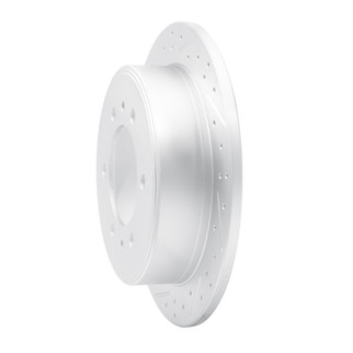R1 06-10 Hummer H3T Rear Left Drilled & Slotted Geo-Carbon Rotor