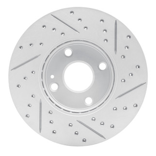 R1 16-25 Mazda 2 (Mexico) Front Left Drilled & Slotted Geo-Carbon Rotor