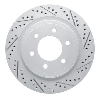 R1 21-26 Ford F-150 4WD Rear Right Drilled & Slotted Geo-Carbon Rotor