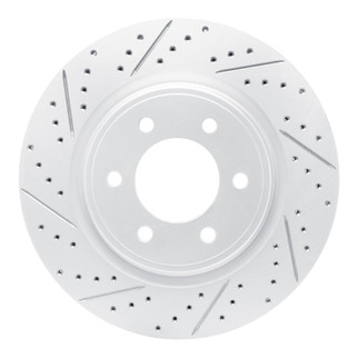 R1 21-26 Ford Bronco Front Left Drilled & Slotted Geo-Carbon Rotor