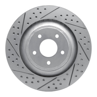 R1 08-14 Chrysler 200 Front Left Drilled & Slotted Geo-Carbon Rotor