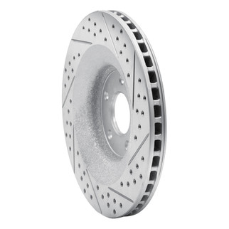 R1 08-14 Chrysler 200 Front Left Drilled & Slotted Geo-Carbon Rotor