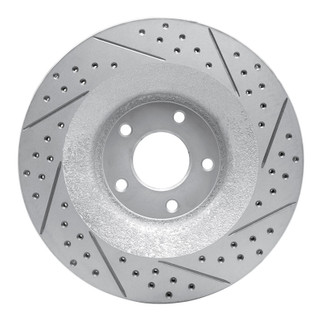 R1 08-14 Chrysler 200 Front Left Drilled & Slotted Geo-Carbon Rotor