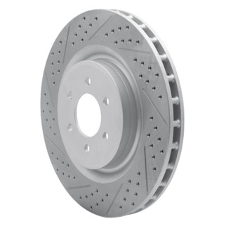 R1 03-17 Dodge Viper Rear Left Drilled & Slotted Geo-Carbon Rotor