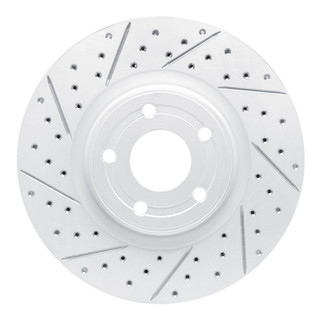 R1 20-26 Ford Bronco Sport Front Left Drilled & Slotted Geo-Carbon Rotor