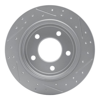 R1 93-04 Chrysler Concorde Rear Left Drilled & Slotted Geo-Carbon Rotor