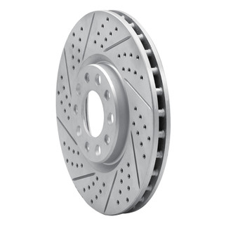 R1 13-23 Chrysler 200 Front Left Drilled & Slotted Geo-Carbon Rotor